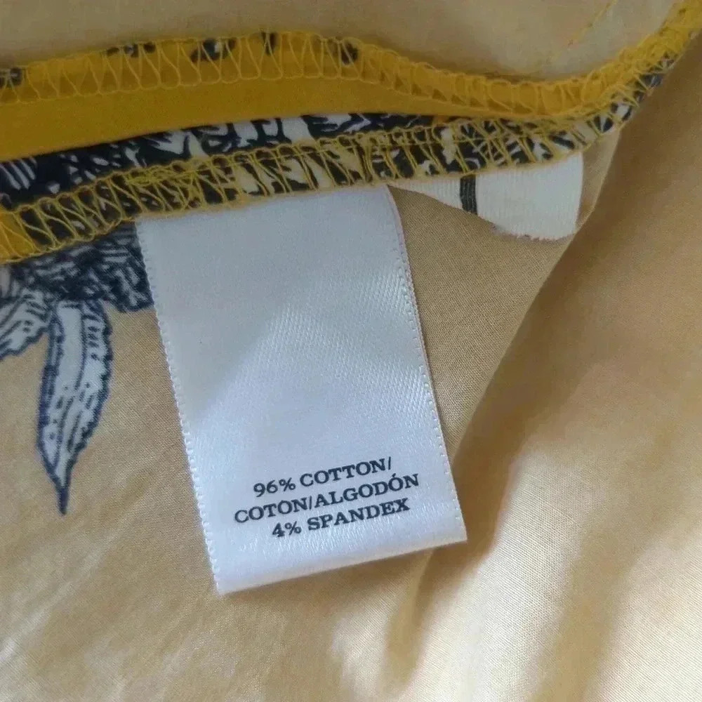 Ann Taylor Yellow Pineapple Print Fit and Flare Midi Dress - Picture 10 of 10